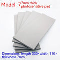 Black and grey plastic photosensitive seal mat for pottery and calligraphy with dimensions 330x110mm