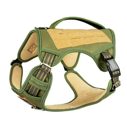 Tactical Oxford cloth chest strap for search and rescue patrol working dogs in camouflage colours