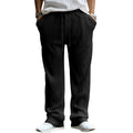 Men's loose fit high waist straight leg trousers in army green colour showing casual styling