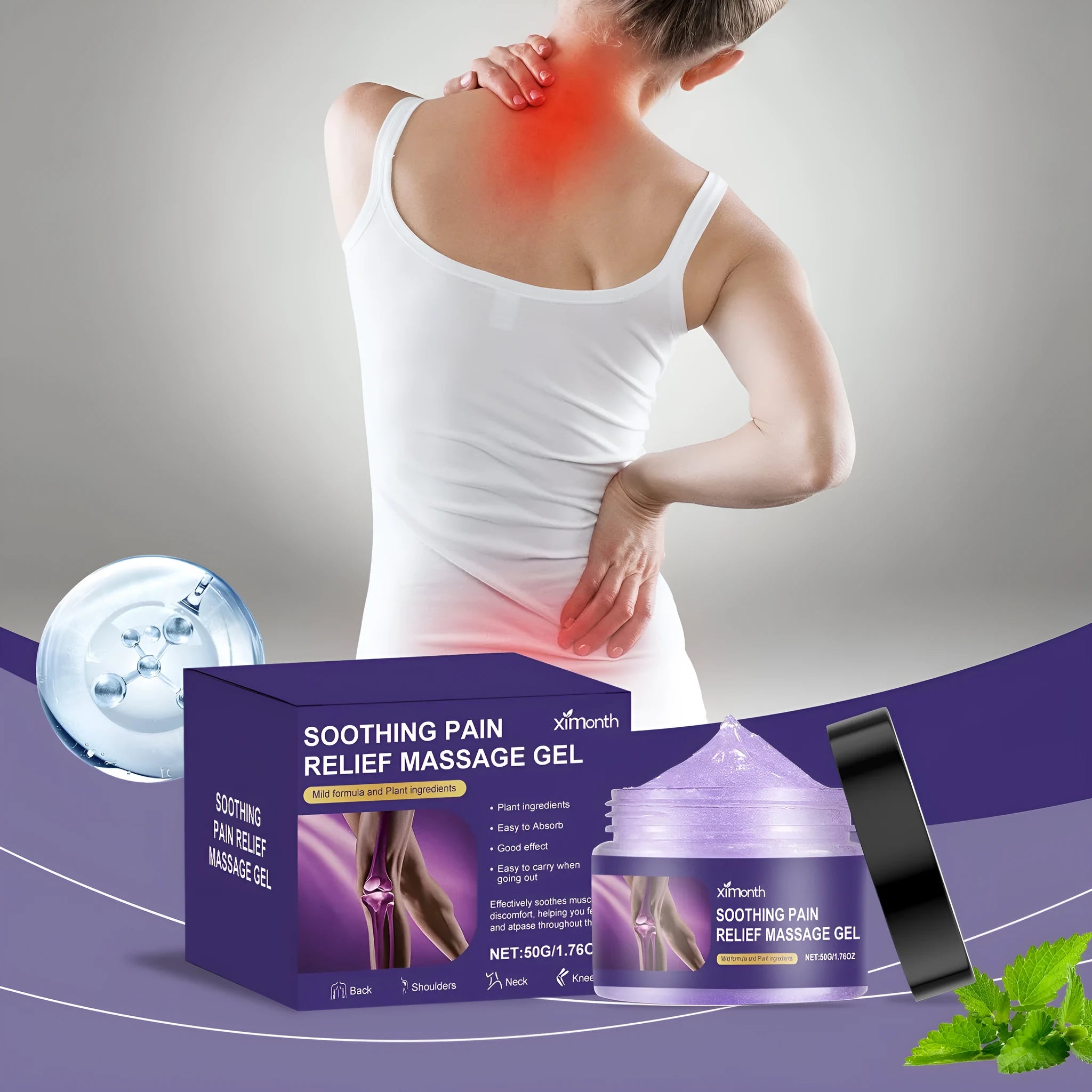 50g tube of body joint care gel for topical application