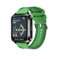 Black smart bracelet with 1.78-inch touchscreen displaying password lock interface on silicone wrist strap.