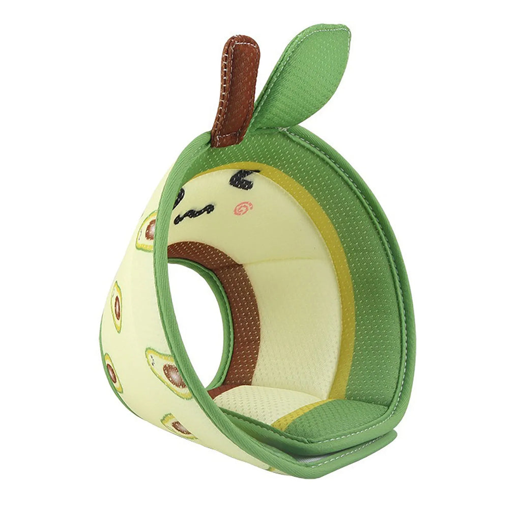 Soft EPE cat recovery cone collar with adjustable strap shown on cat