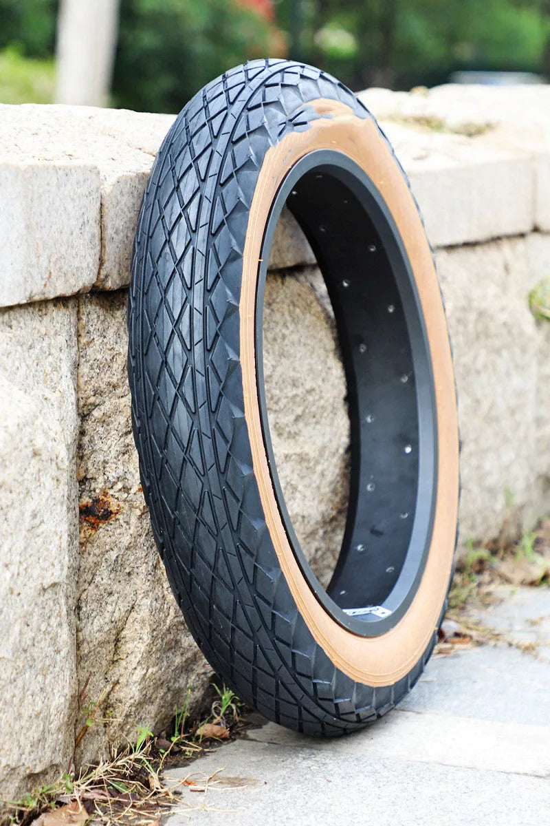 Brown skin edge pattern 20x4.0 inch rubber tyre for snowmobiles and electric beach cars