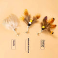 Three steel wire flying insect cat toy replacement heads with scratch-resistant fabric bodies