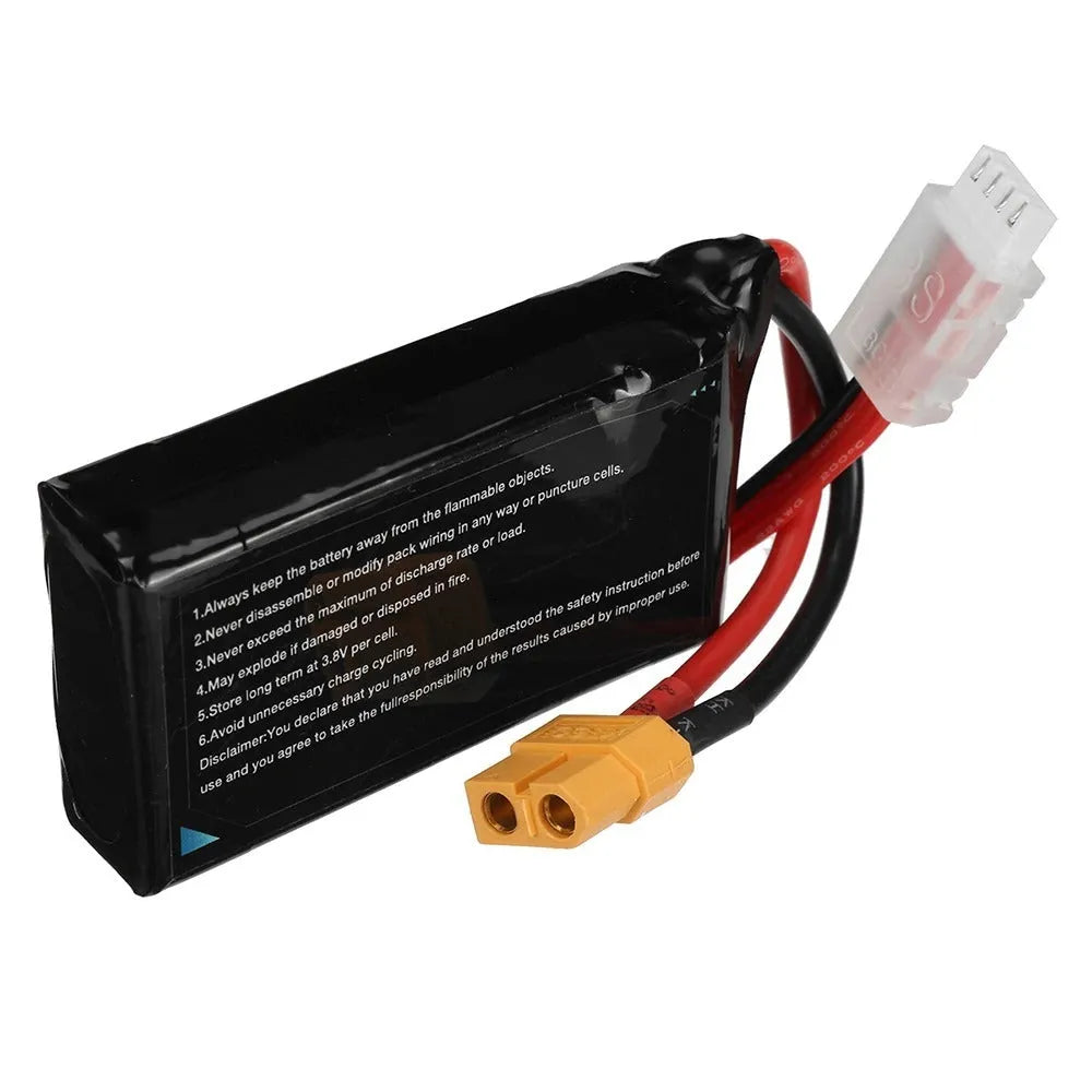 7.4V 1200mAh lithium battery for RC model cars, ships and drones