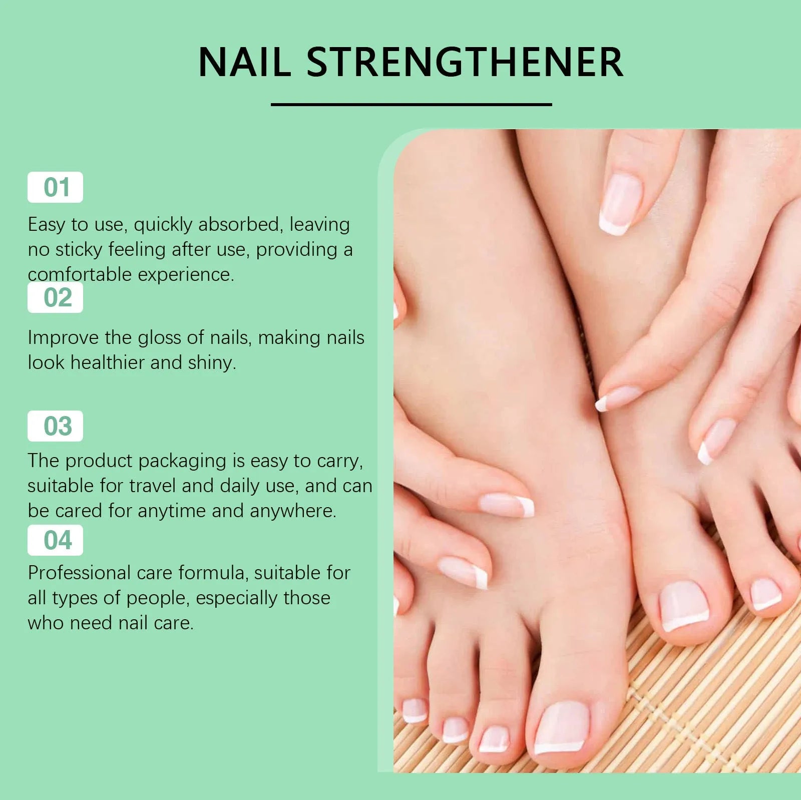 30ml bottle of gentle nail care solution for daily fingernail and toenail cleaning