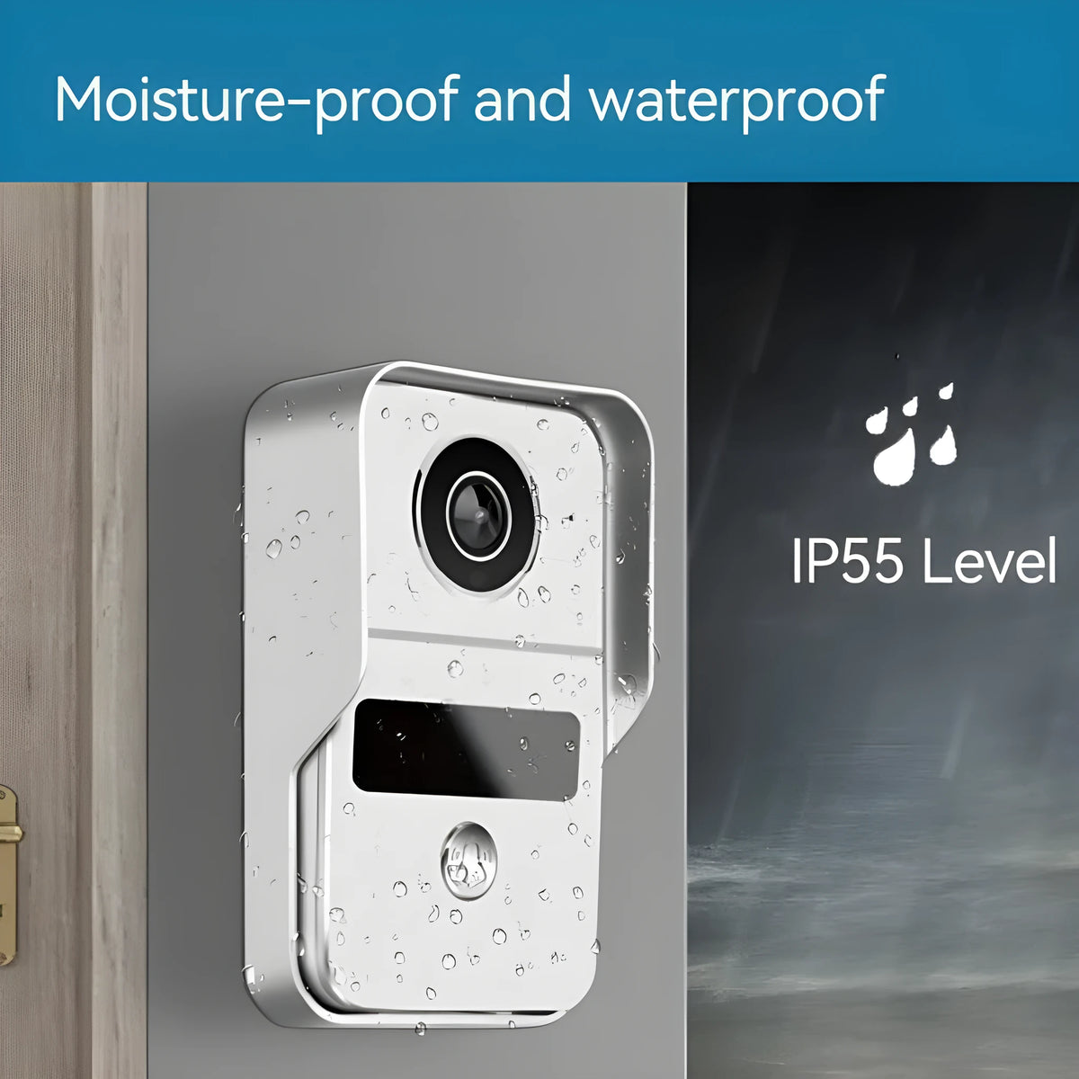 10-inch video intercom doorbell system with HD camera and ethernet connection for home security