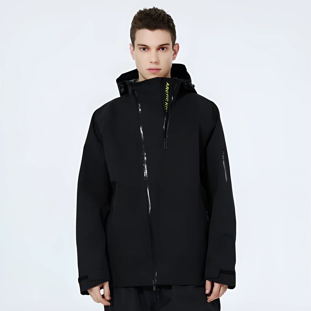 Thin unisex ski suit in windproof waterproof veneer construction for winter sports
