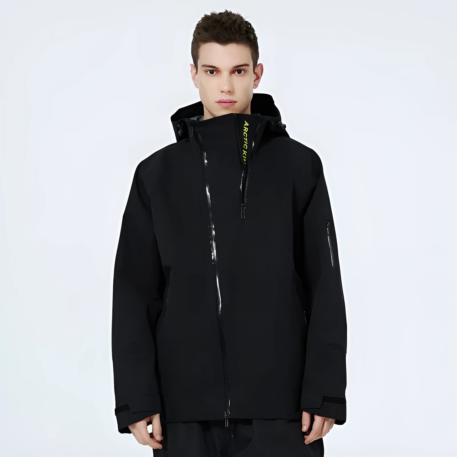 Thin unisex ski suit in windproof waterproof veneer construction for winter sports