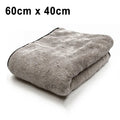 Microfiber car wash towel shown in three size options for vehicle drying