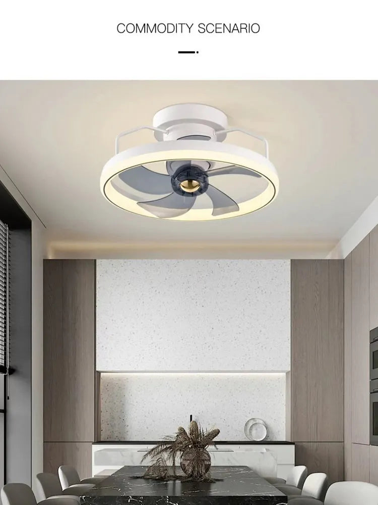 500mm overhead fan lamp with integrated light fitting in multiple colour finishes