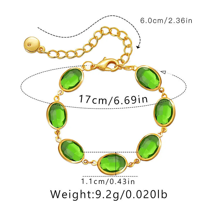 Geometric ellipse bracelet in 18K copper with blue glass inlay embroidery