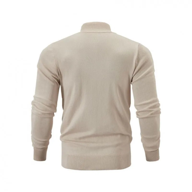 Casual zip-front cotton sports sweater in a loose fit, shown in a solid colour.