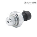 GM fuel pressure sensor with silver metal housing, part numbers 12616646 12677836 D1846A.