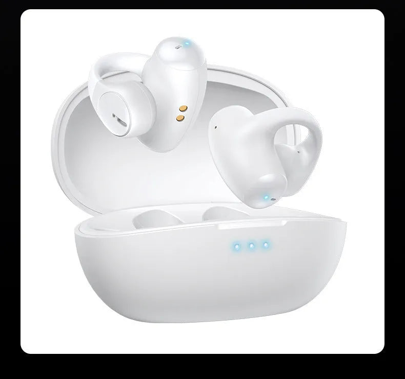 Black T306 wireless Bluetooth sports headset with ear hook and clip-on design for gaming and fitness.