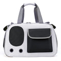 Large capacity foldable canvas pet bag in three colour options shown with single shoulder strap