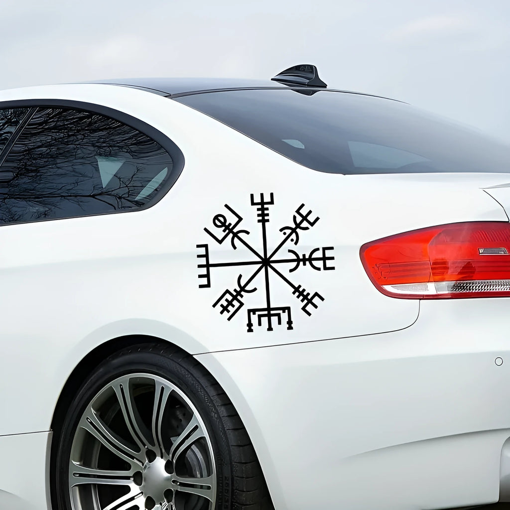 13x13cm square vinyl car sticker with vegetarian no charm design for vehicle window application