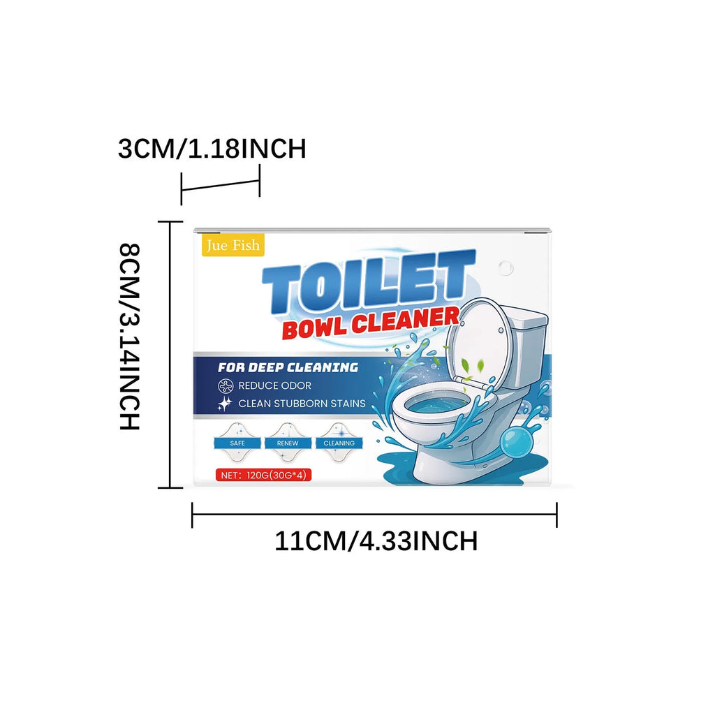 Toilet cleaning powder pack with four 30g sachets for urine stain and odour removal