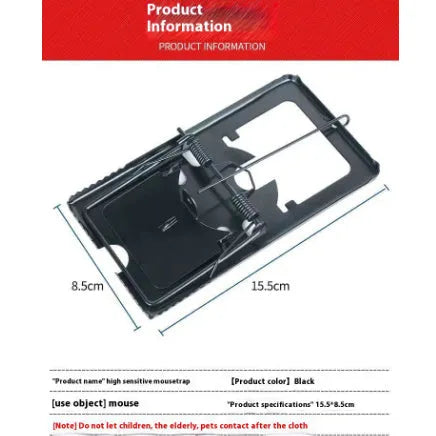 Automatic mouse cage trap in iron or plastic construction with small, medium, and large size options