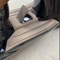 Motorcycle front foot pedal accessory with 3D rubber pad in black gray and bronze gold options
