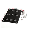 American licence plate frame trailer hook for car modification with metal plate and mounting hardware