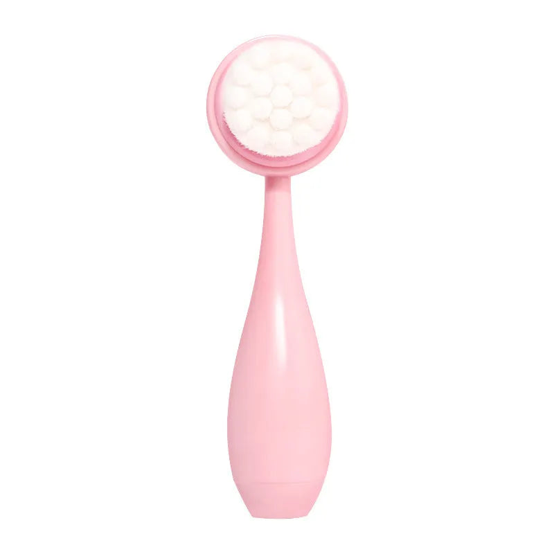 Coral fleece absorbent hair band and facial brush set in purple, grey, white or pink colours