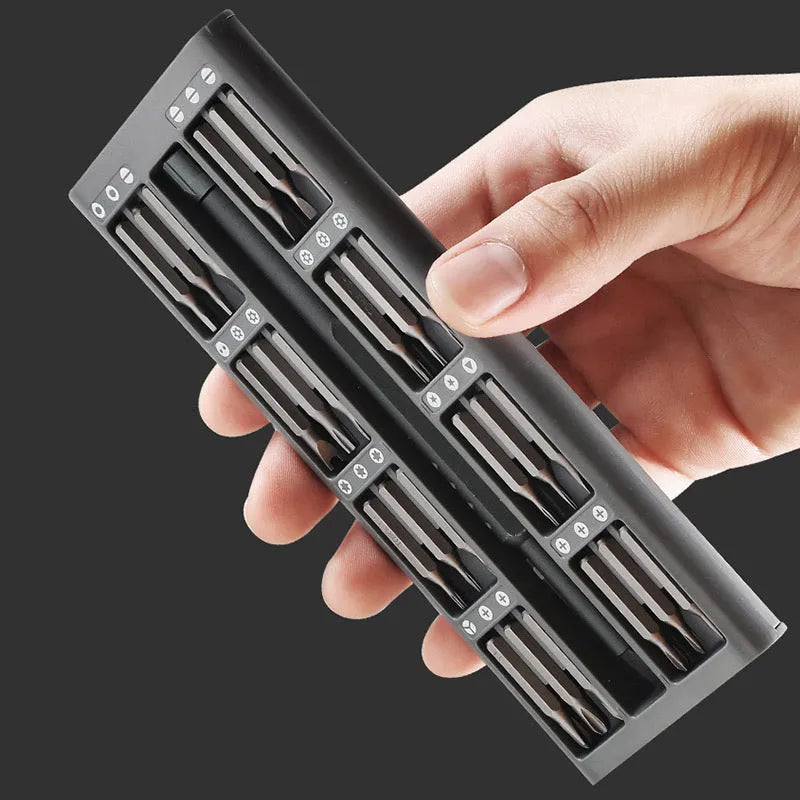49-piece magnetic screwdriver set with cross and flathead bits for mobile phone disassembly