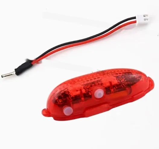 Three small V3 wireless charging waterproof LED navigation lights with adhesive backing for model boats and cars.