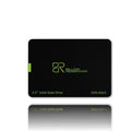 Black 2.5-inch SATA solid state drive with plastic enclosure for desktop and notebook computers