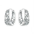 Sterling silver retro hollow butterfly zircon earrings measuring 14mm x 5mm with 925 silver guarantee