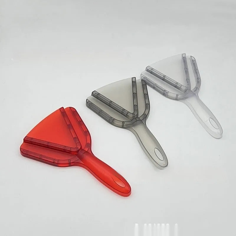Adjustable telescopic bottle and can opener tool in red, transparent, or grey ABS plastic on a plain background.