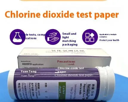 Chlorine dioxide test paper bottle with 50 strips for waste water concentration testing 0-1000mg/L