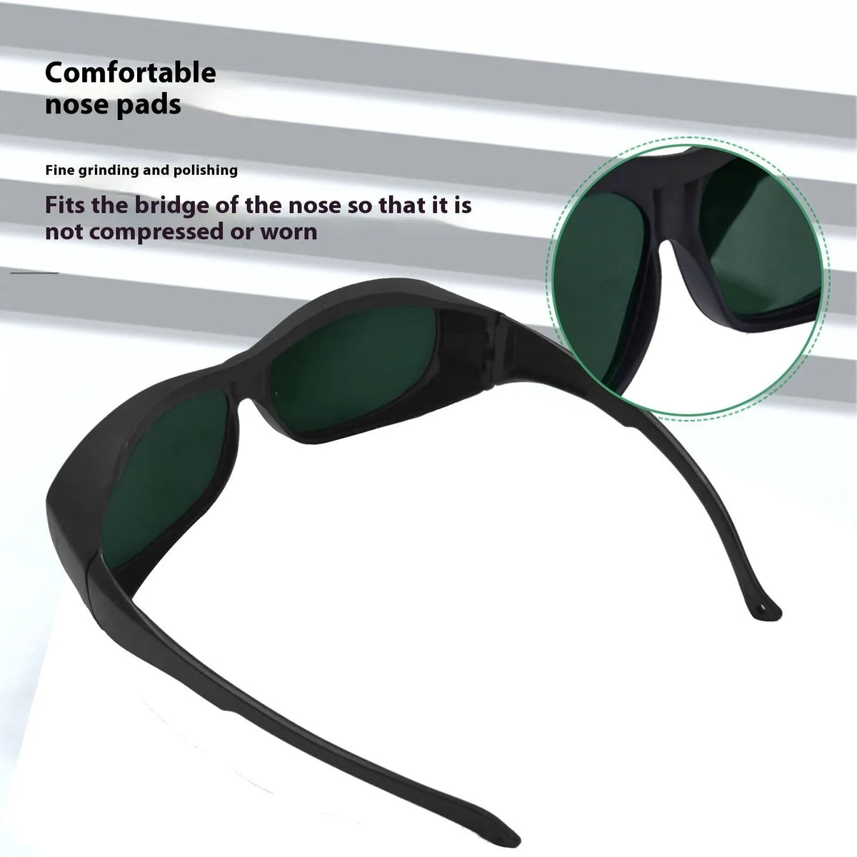 PC laser safety goggles for 200-2000nm protection, used in skin rejuvenation and welding.