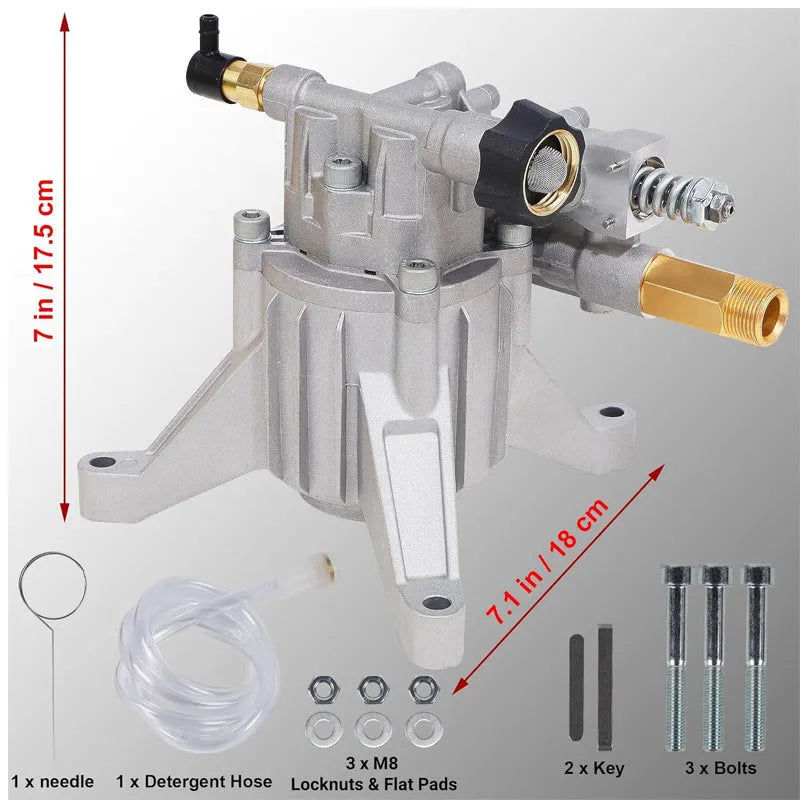 P170 swash plate aluminium pump for high-pressure cleaning machines with gasoline drive