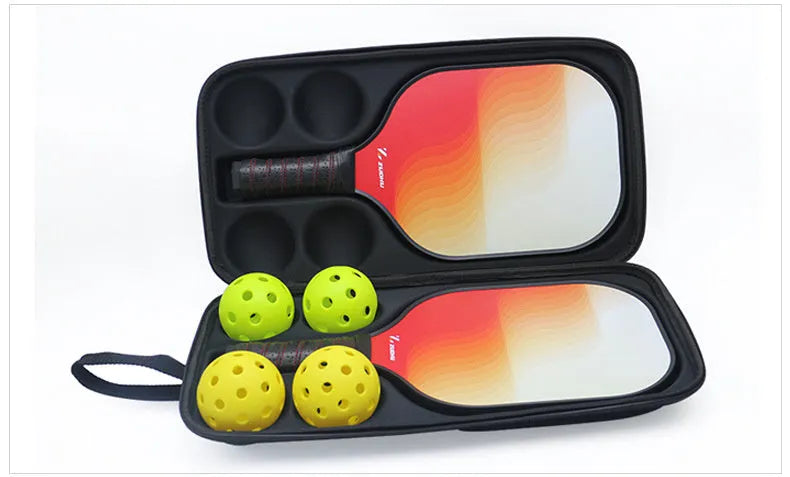 Black Peak pickleball racket shoulder bag showing dual straps and compact 45x25x8cm dimensions