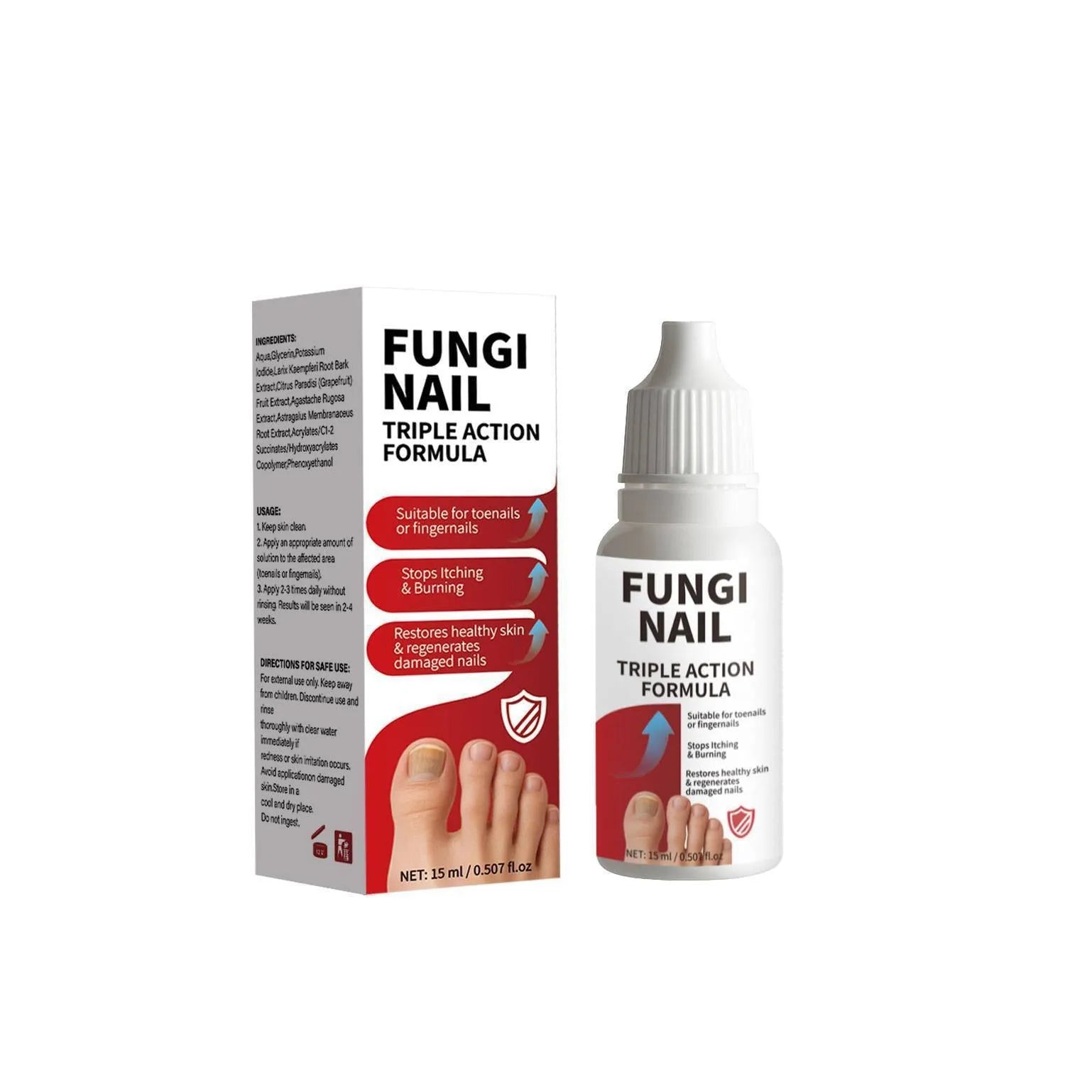 15ml anti-fungal nail repair solution bottle for treating fungal infections and discolouration