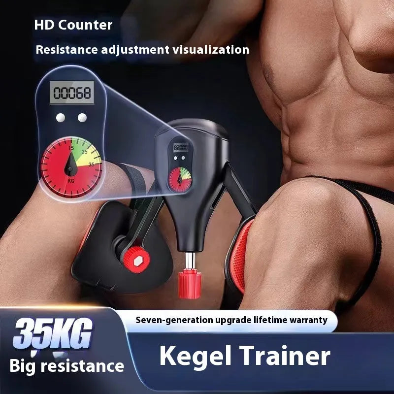 Men's Kegel trainer for PC muscle exercise in black colour with adjustable straps
