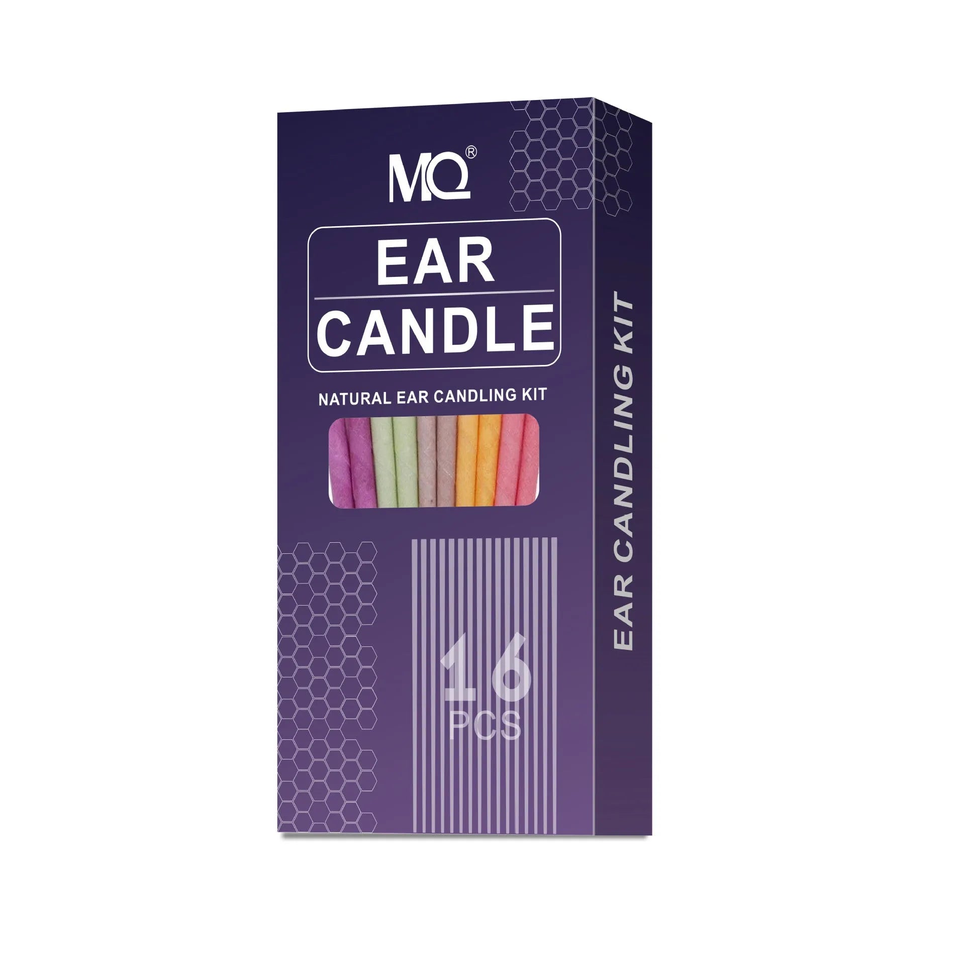 MQ Horn 16-piece ear candle therapy kit with protective boards and cotton swabs