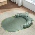 Four seasons pet cooling mat bed for dogs and cats in green or yellow with four size options