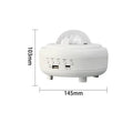White Galaxy Star Projector night light projecting blue star patterns on ceiling