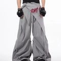 Boy wearing black wide-leg trousers in a refined Korean style, showcasing a casual and trendy look.