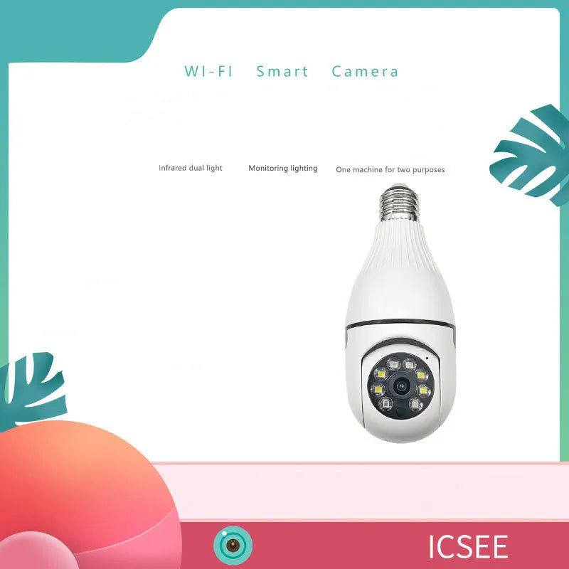 Wireless intelligent surveillance camera with full-colour day and night vision and wide-angle lens