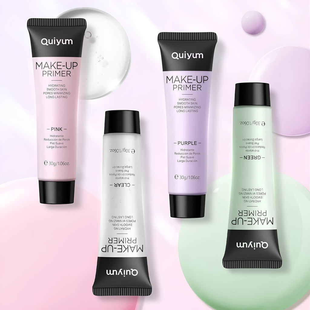 30g colour-correcting makeup primer set showing purple, pink, and green shades