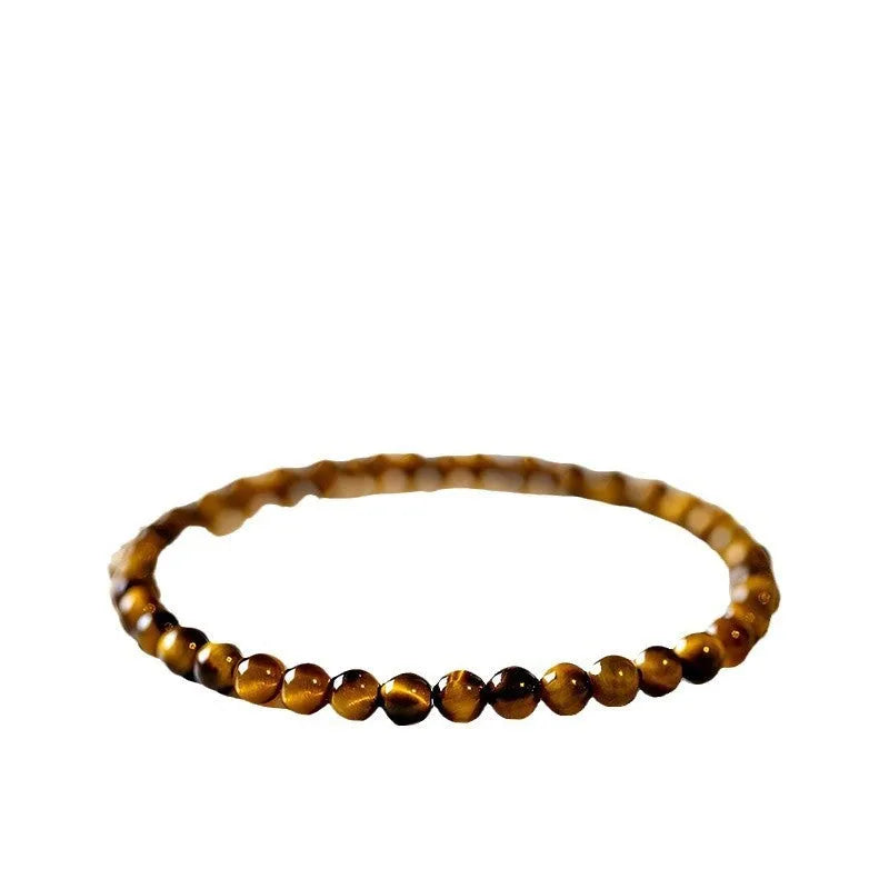 New Chinese style tigereye bracelet with geometric design and round beads