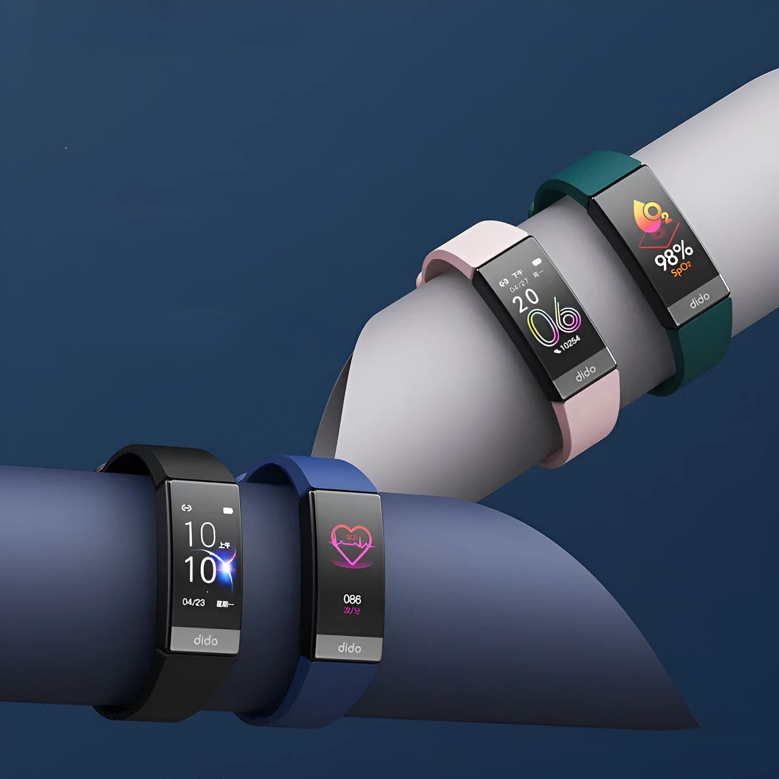 Y6 Black smart bracelet with 1.1-inch screen for blood pressure and ECG monitoring