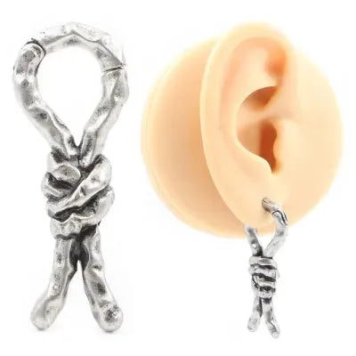 Creative Bends And Hitches copper auricle earrings with 4mm size and retro bending design.