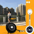Small black Bluetooth remote control for wireless smartphone camera shutter release.