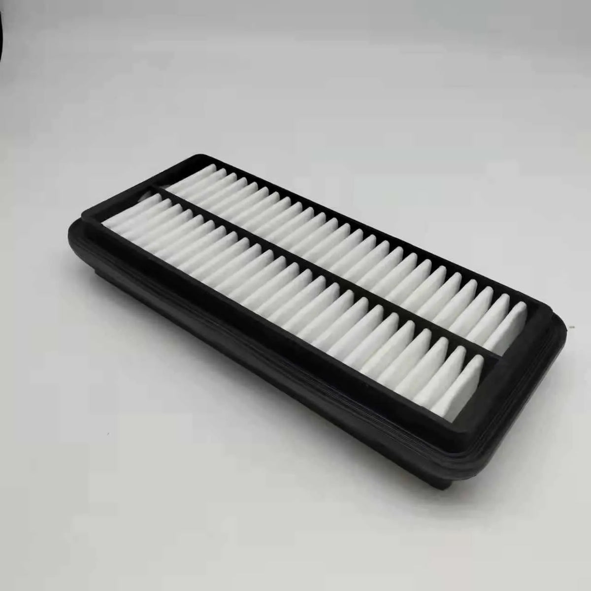 Black car air filter panel measuring 256mm x 113mm x 40mm for Modern vehicle replacement