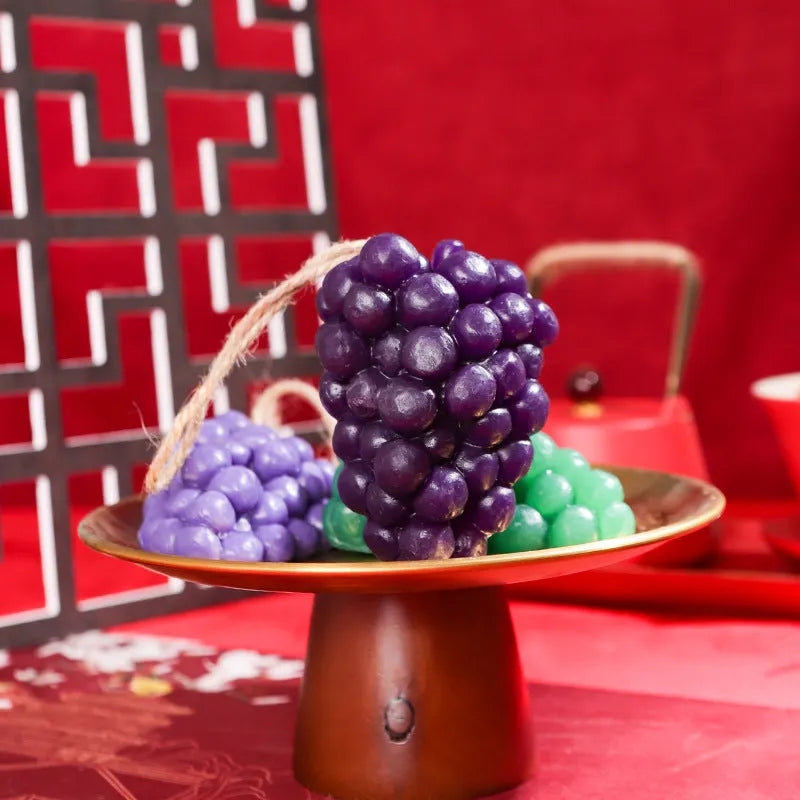 Grape handmade soap bar in purple or green colour weighing 80g