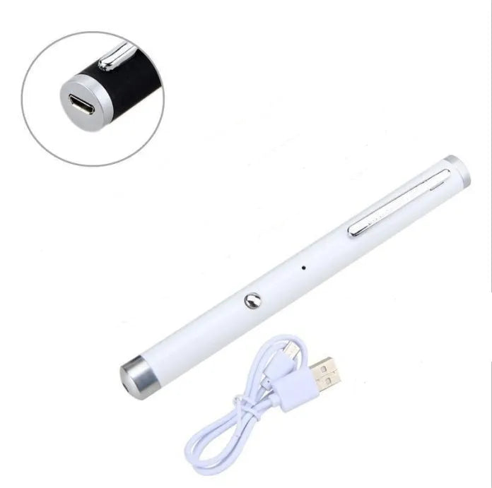 Green 5mw laser pointer pen in black, camouflage, and white colour options.